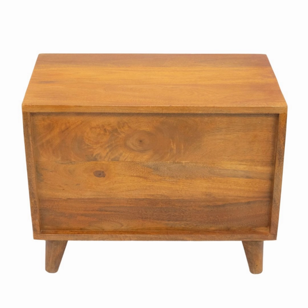 FurryLiving Telly Side Table with Cushion for Small Dogs and Cats (Honey/Cream Cushion)
