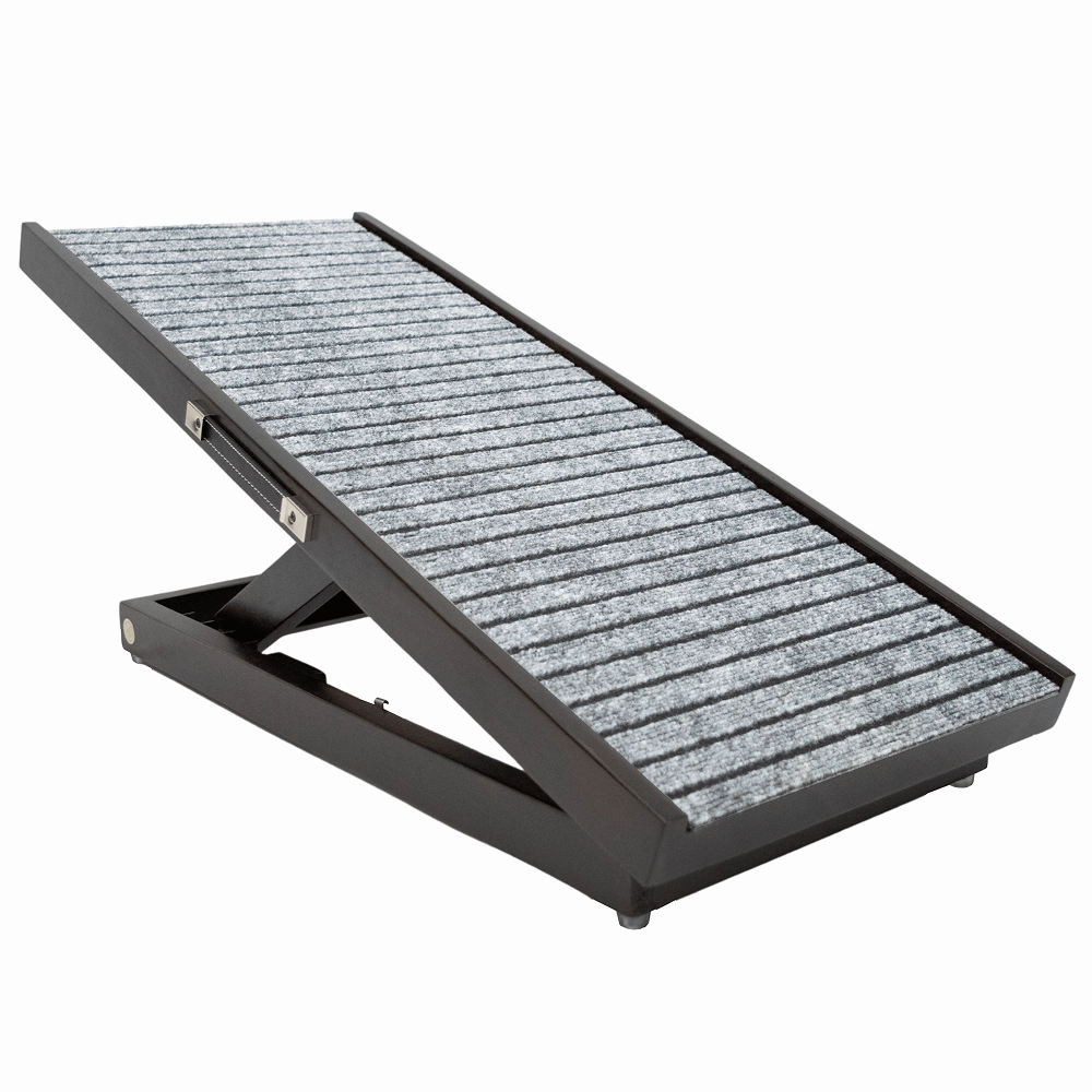 FurryLiving Wooden Ramp for Dogs and Cats (Dark Brown)