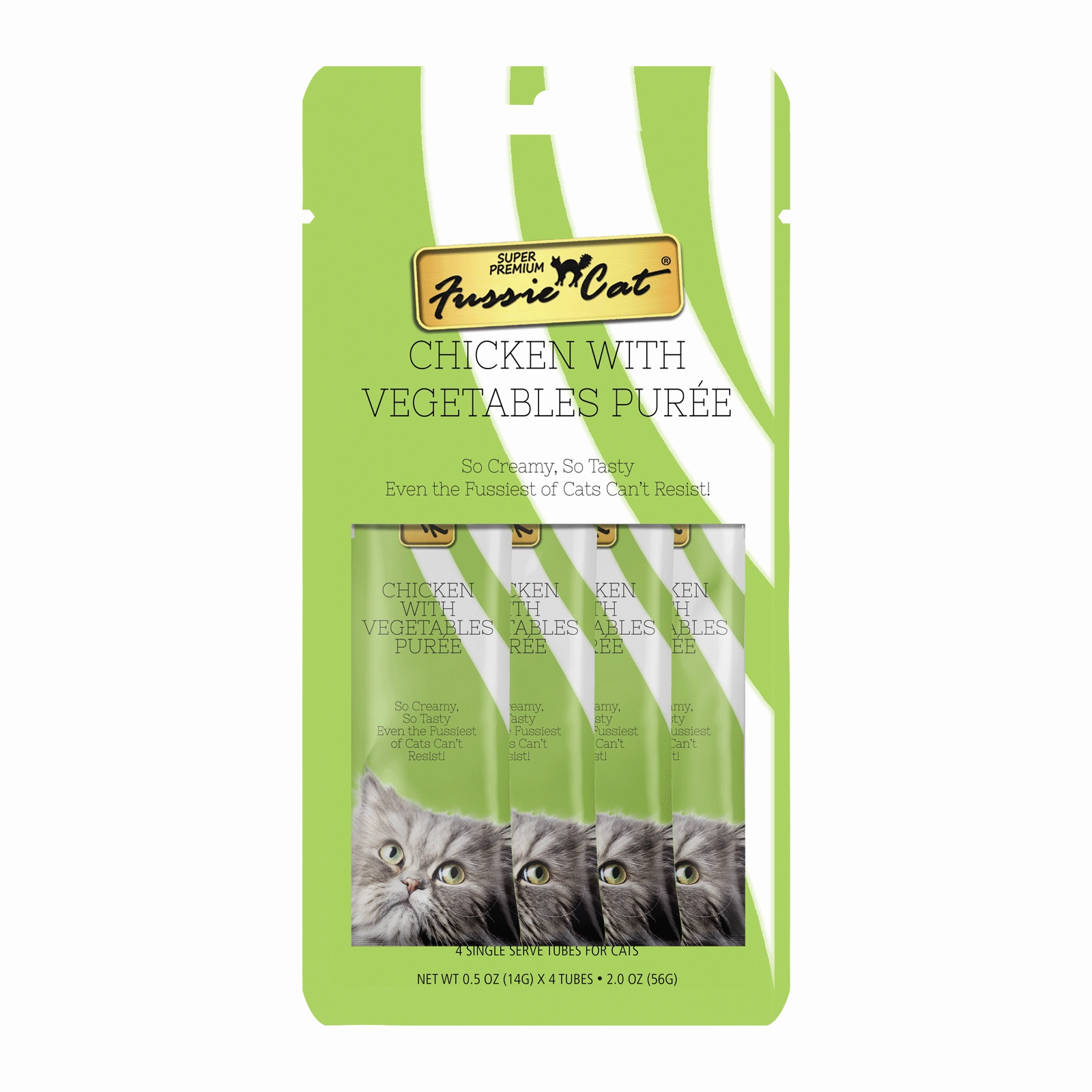 Fussie Cat Pure - Chicken with Vegetables 4pk 2oz Bag