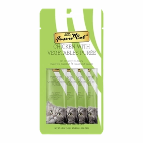 Fussie Cat Pure - Chicken with Vegetables 4pk 2oz Bag