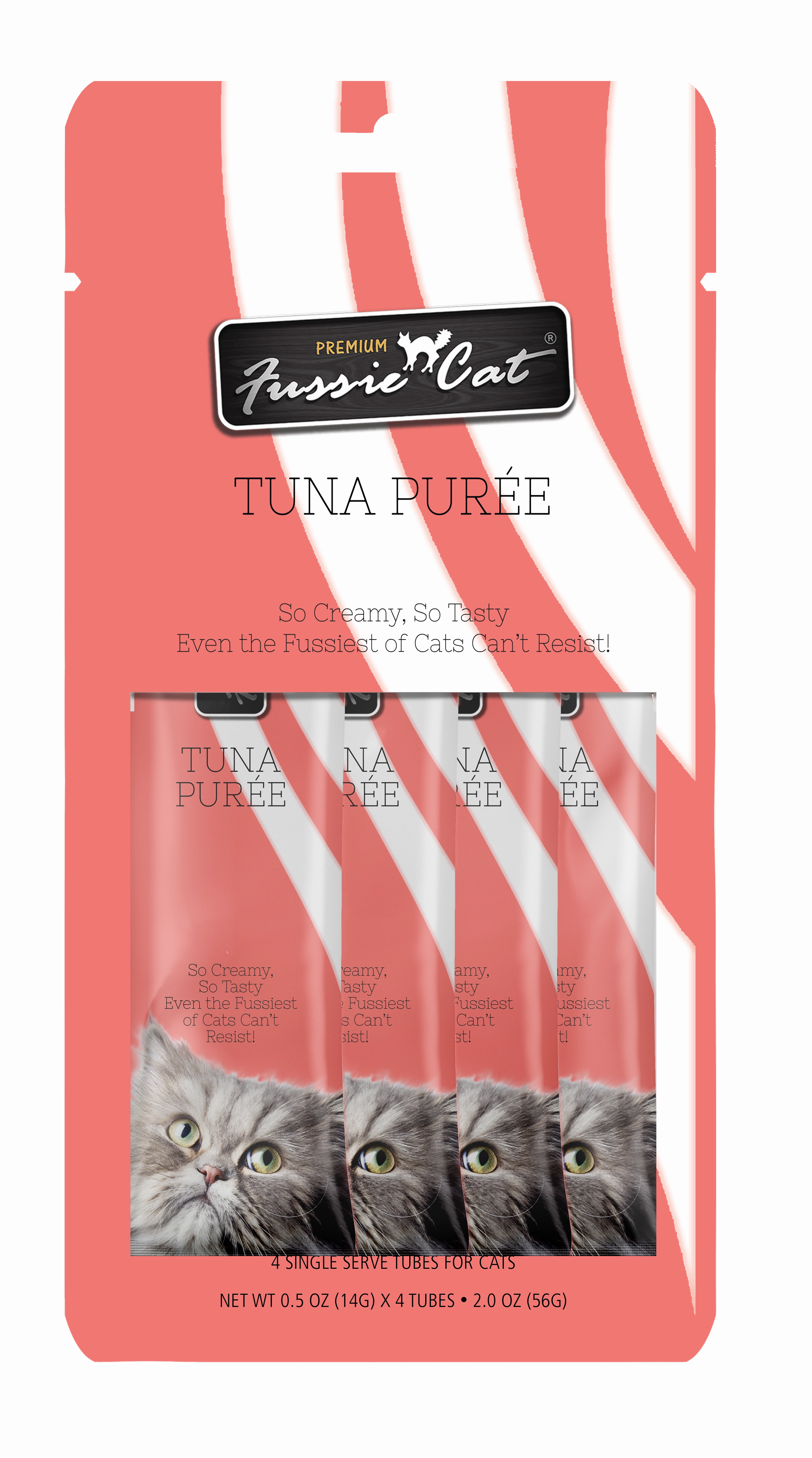 Fussie Cat Pure - Tuna 4pk 2oz Bag