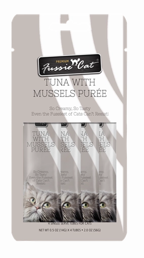Fussie Cat Pure - Tuna with Mussels 4pk 2oz Bag