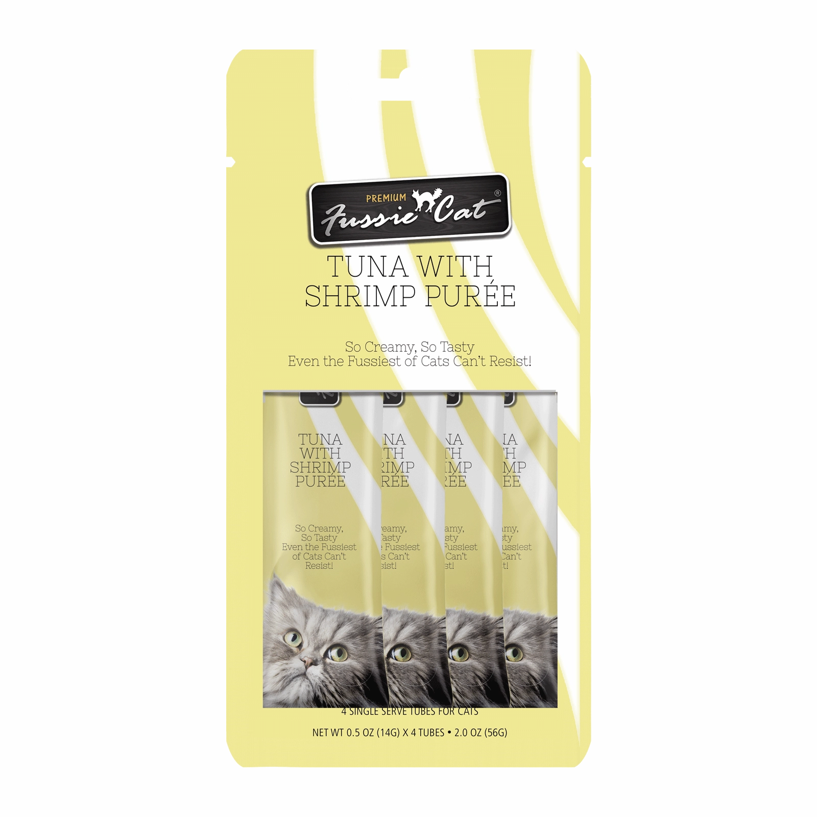 Fussie Cat Pure - Tuna with Shrimp 4pk 2oz Bag