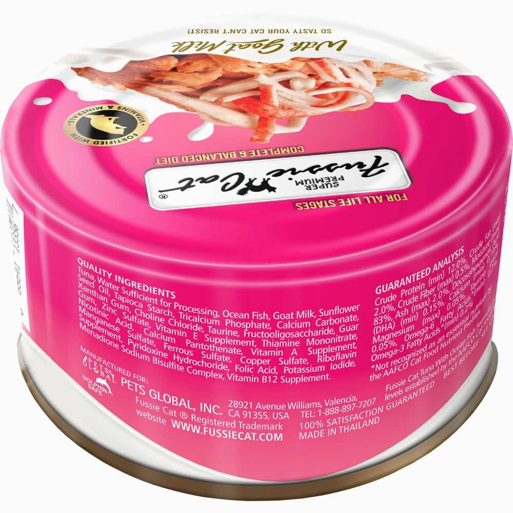 Fussie Cat Tuna With Ocean Fish Formula In Goat Milk Gravy Grain-Free Canned Cat Food 70g