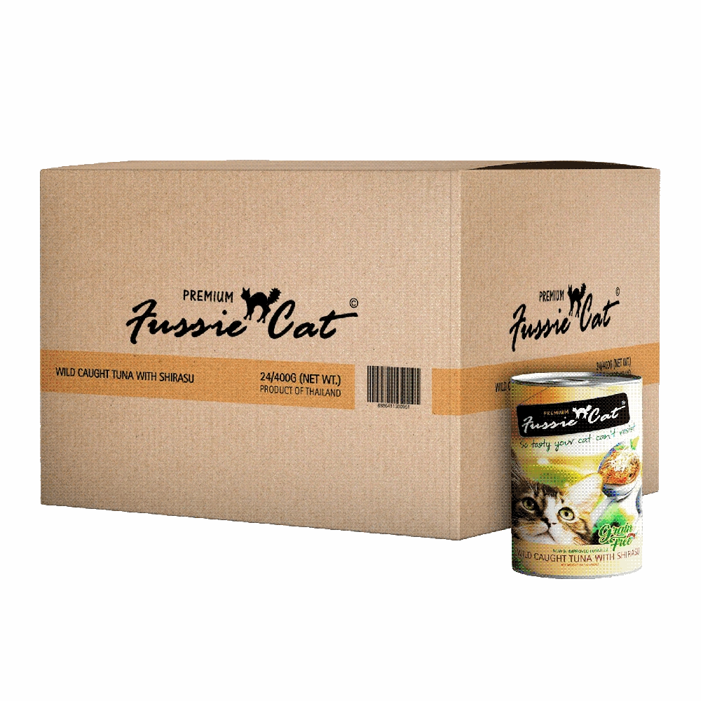 Fussie Cat Wild Caught Tuna with Shirasu 400g