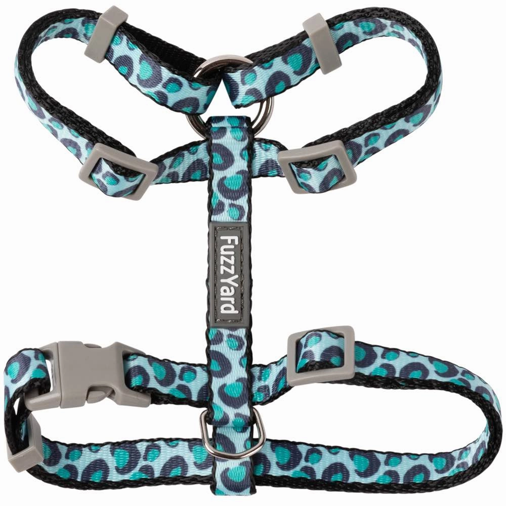 FuzzYard Cat Harness & Leash Walking Set (Wild One Aqua)