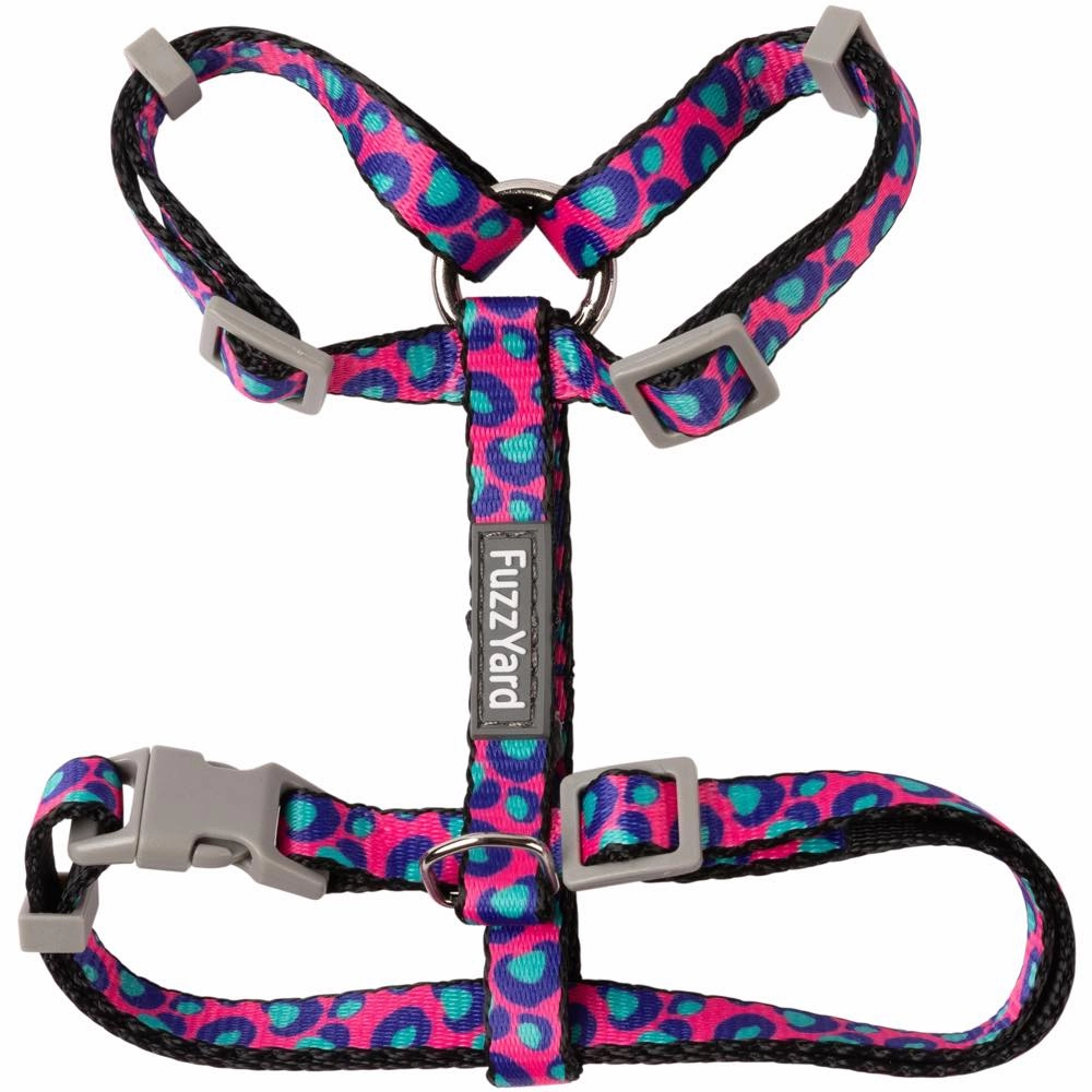 FuzzYard Cat Harness & Leash Walking Set (Wild One Bubblegum)