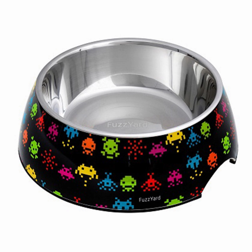Fuzzyard Dog Bowl Melamine Space Raiders M