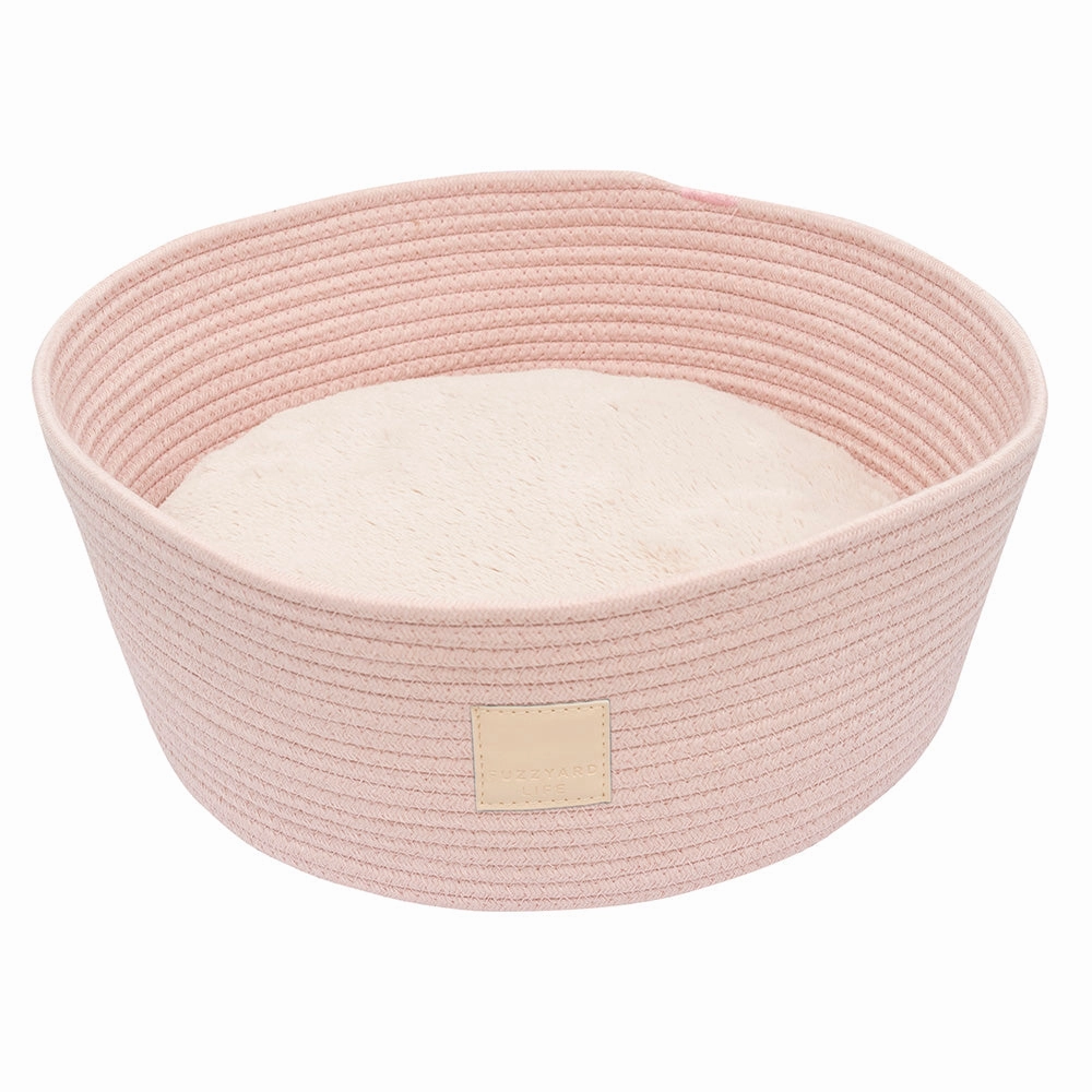 FuzzYard Pet Bed Rope Basket Life Soft Blush