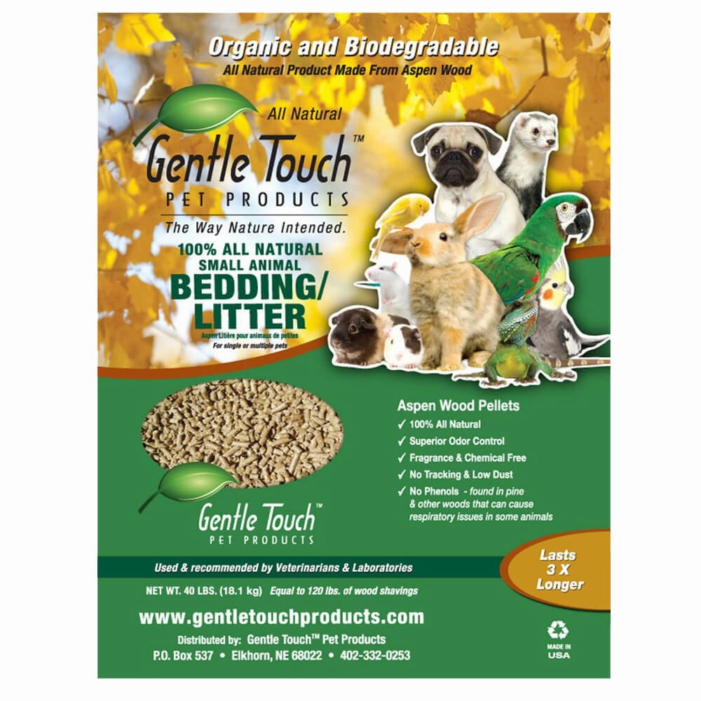 Gentle Touch Bedding/ Aspen Pellets, 40 lbs