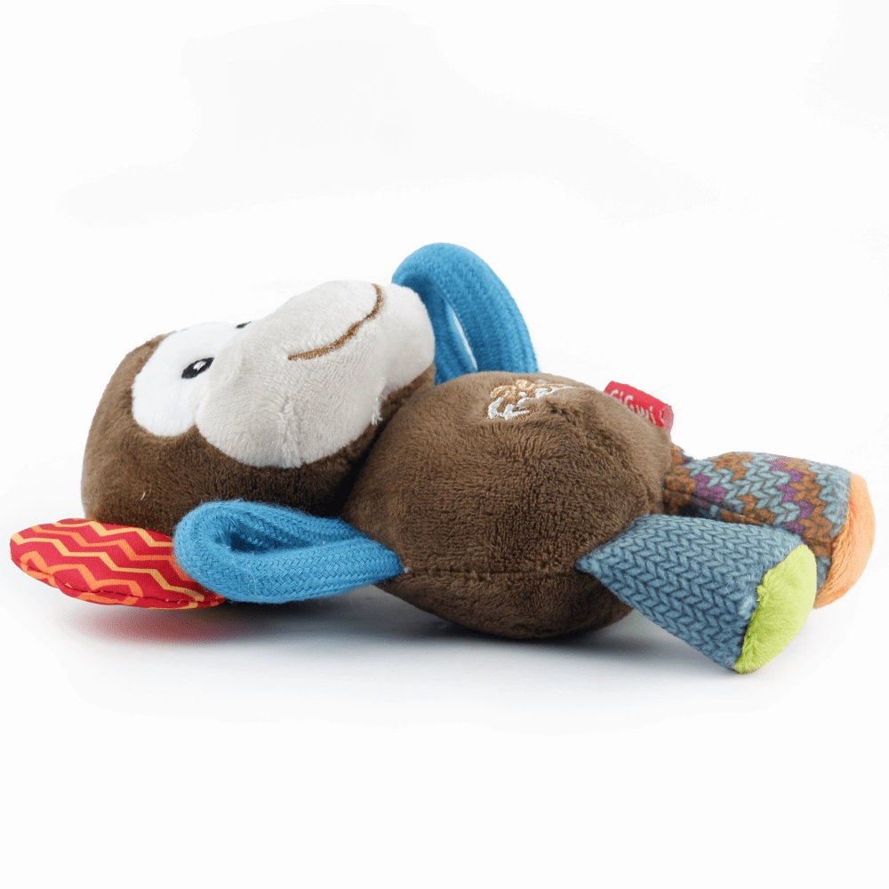 GiGwi Plush Friendz Monkey Squeaker Inside Plush Toy for Dogs