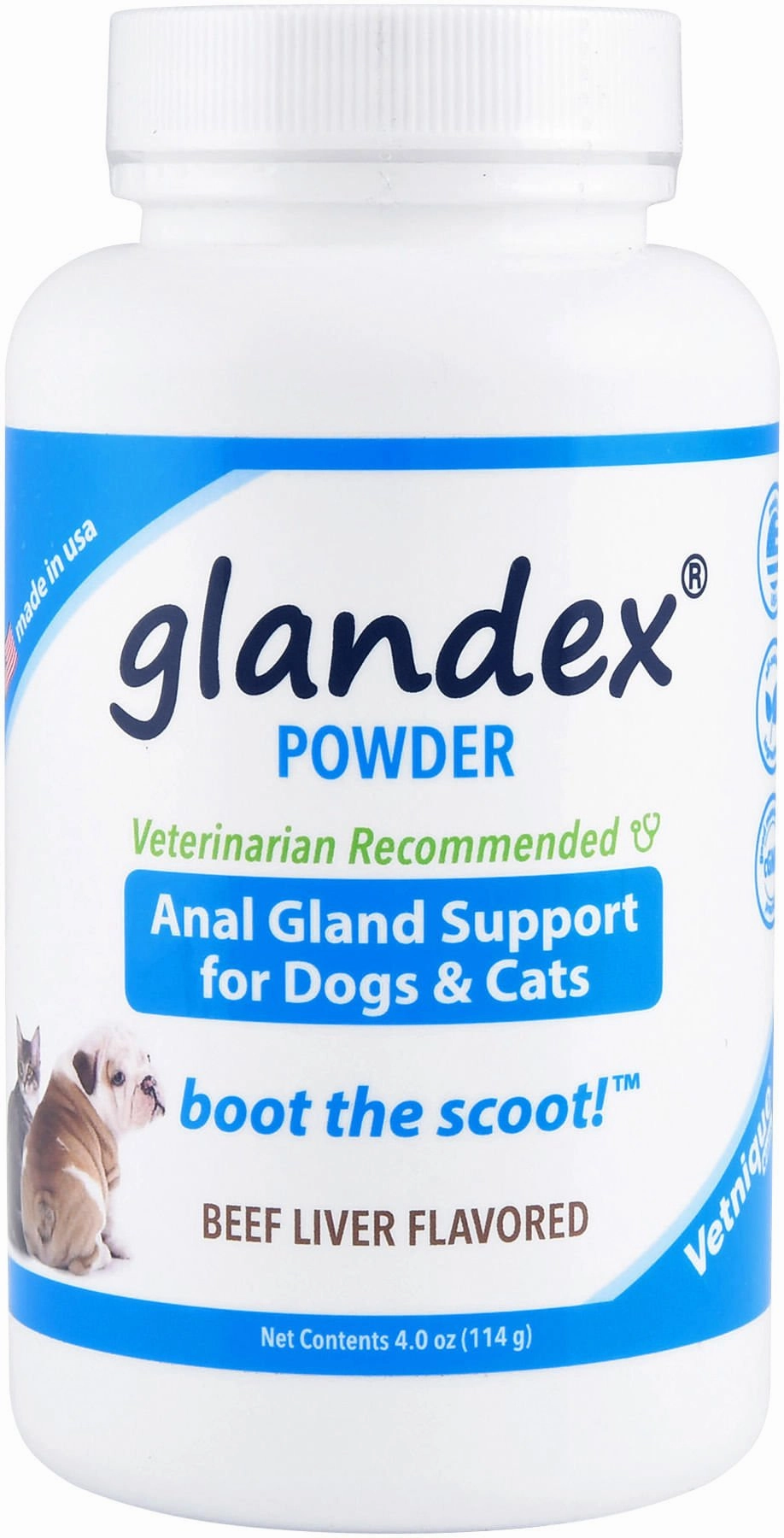 Glandex Powder for Dogs and Cats, Beef Liver Flavor