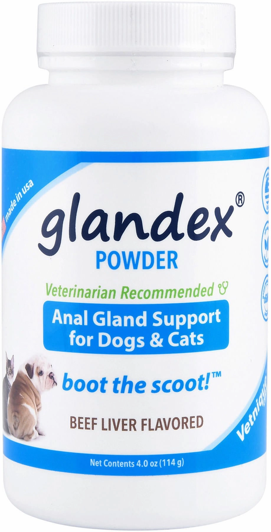 Glandex Powder for Dogs and Cats, Beef Liver Flavor