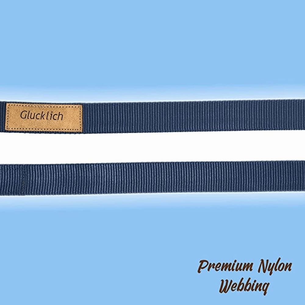 Glucklich Heavy Duty Printed Leash for Dogs (5ft Navy Blue)