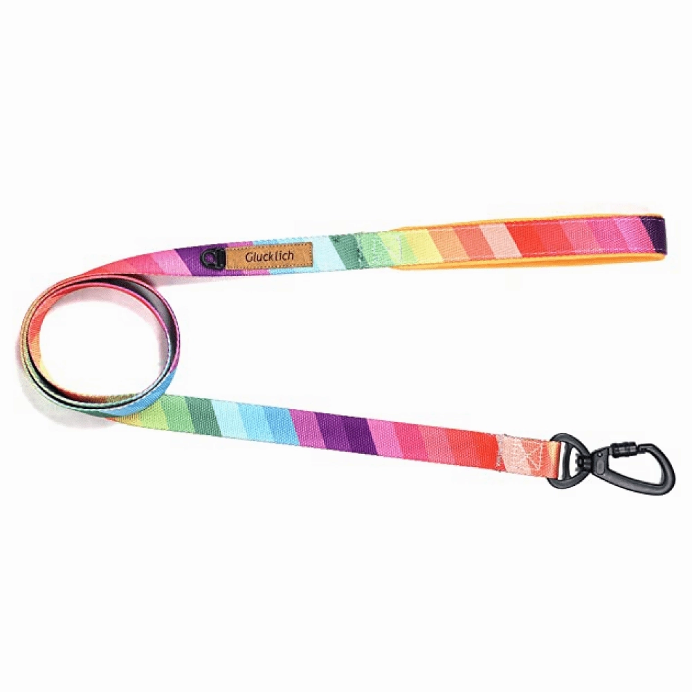 Glucklich Heavy Duty Printed Leash for Dogs (Rainbow)