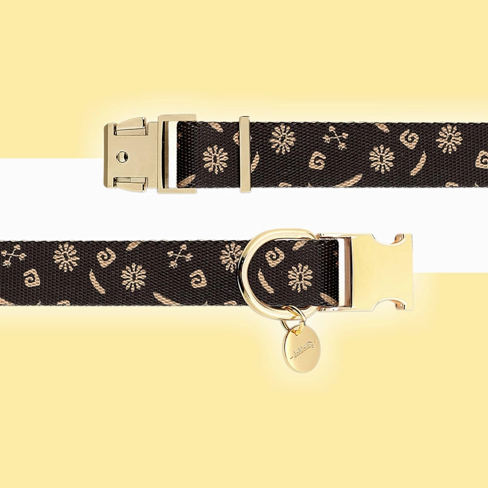 Glucklich Polyester Printed Adjustable Collar for Dogs (Berlin)
