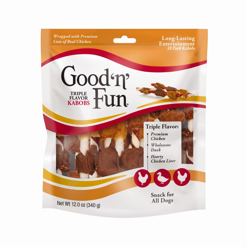Good N Fun Kabobs Chicken, Duck and Liver Dog Treat 12oz