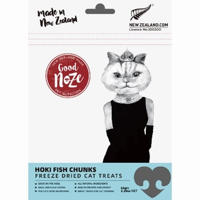 Good Noze Hoki Fish Chunks Freeze Dried Cat Treats 65g