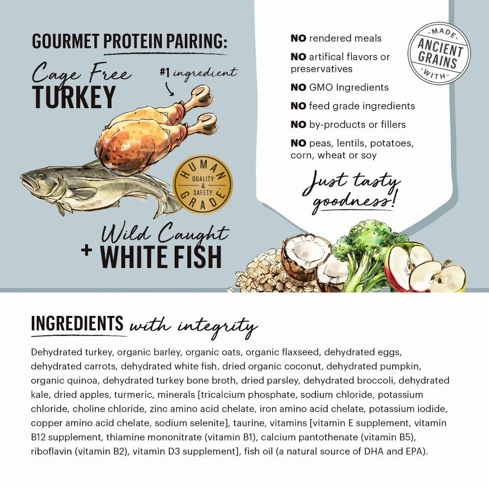 Gourmet Grains Turkey & Fish Complete Dehydrated Dog Food