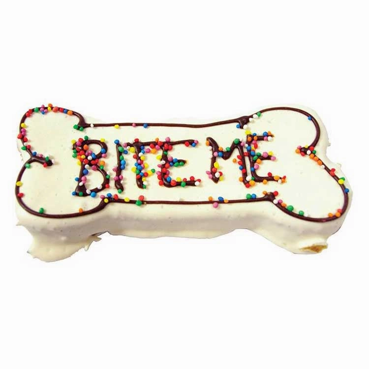Gourmet Yoghurt Frosted Bone Shaped Biscuit Dog Treat