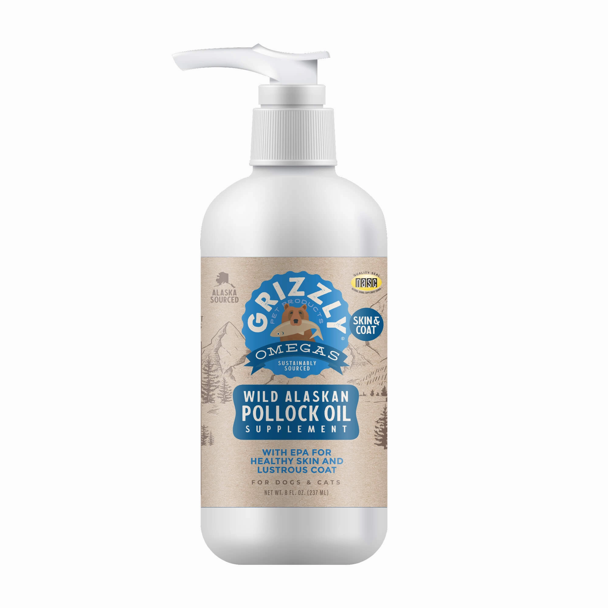 Grizzly Pollock Oil Dog Food Supplement
