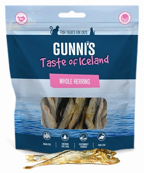 Gunni's Cat Treats Whole Herring 1.5oz bag