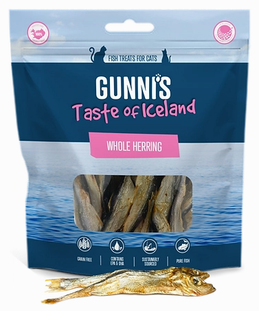 Gunni's Cat Treats Whole Herring 1.5oz bag