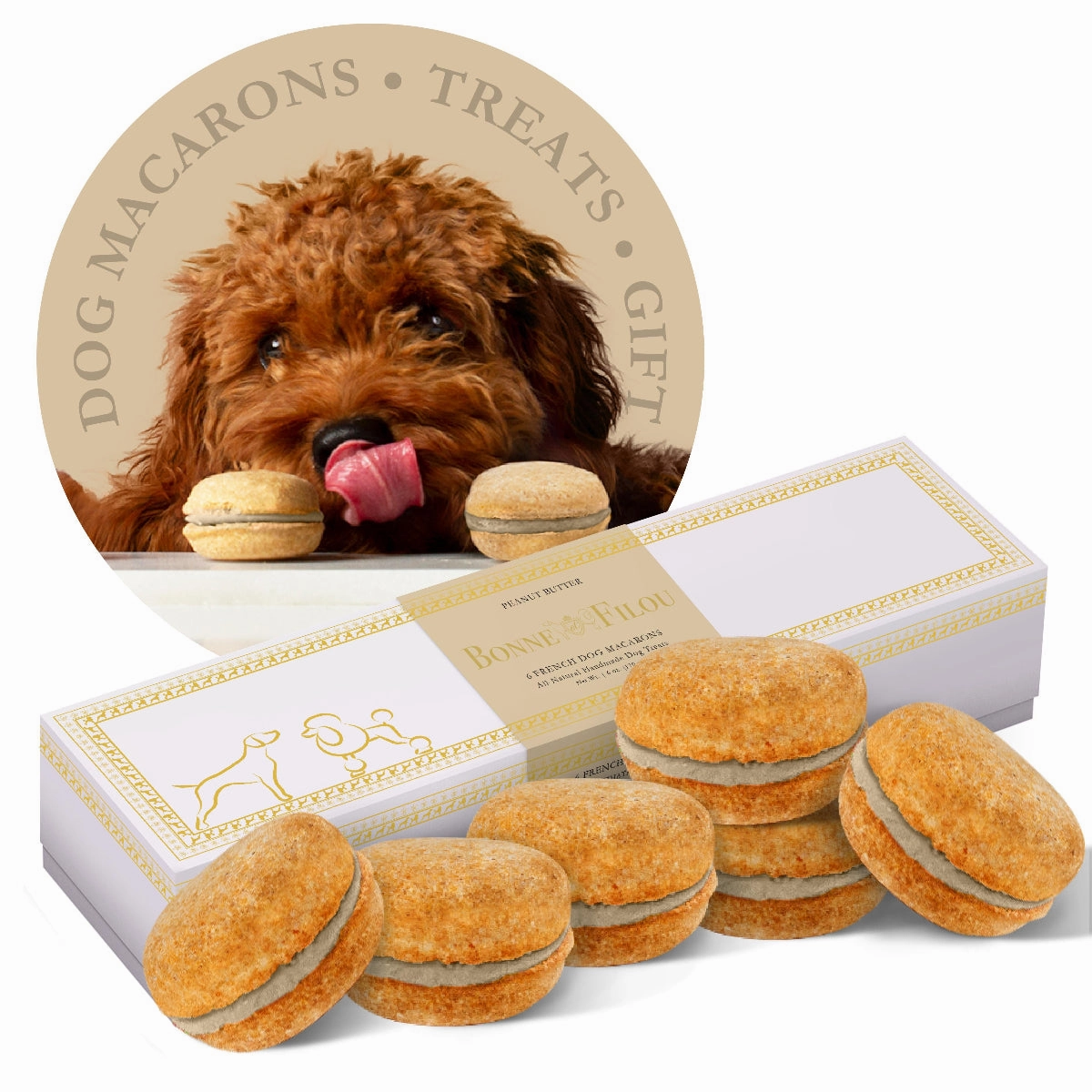 Handmade Macarons Boxed Dog Treats