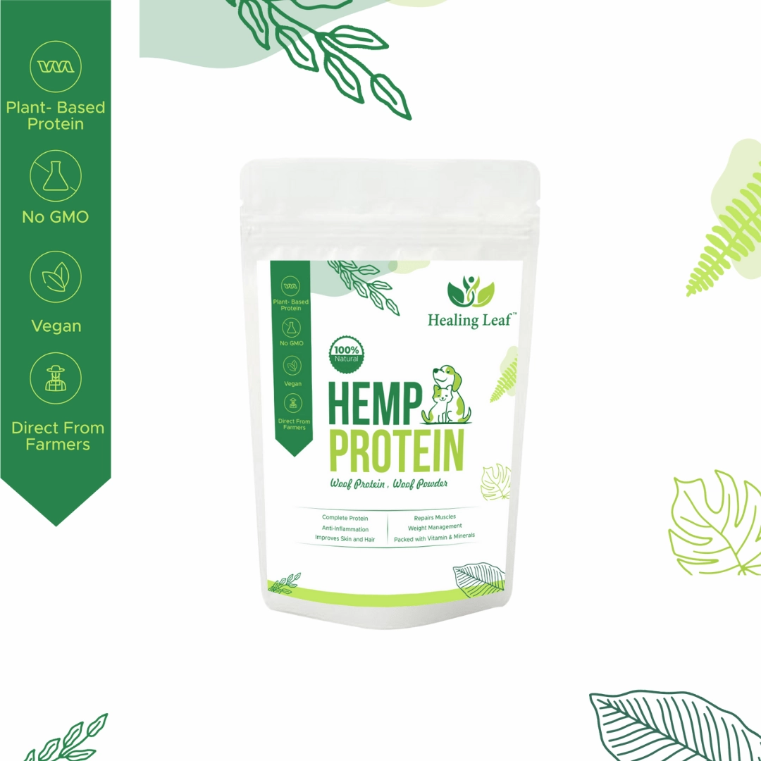 Healing Leaf Hemp Protien Powder for Pets and Fresh For Paws Eggstravaganza Dog Wet Food Combo