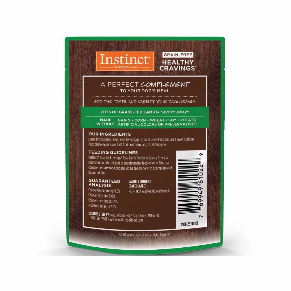 Healthy Cravings Grain Free Lamb Complement Dog Pouch