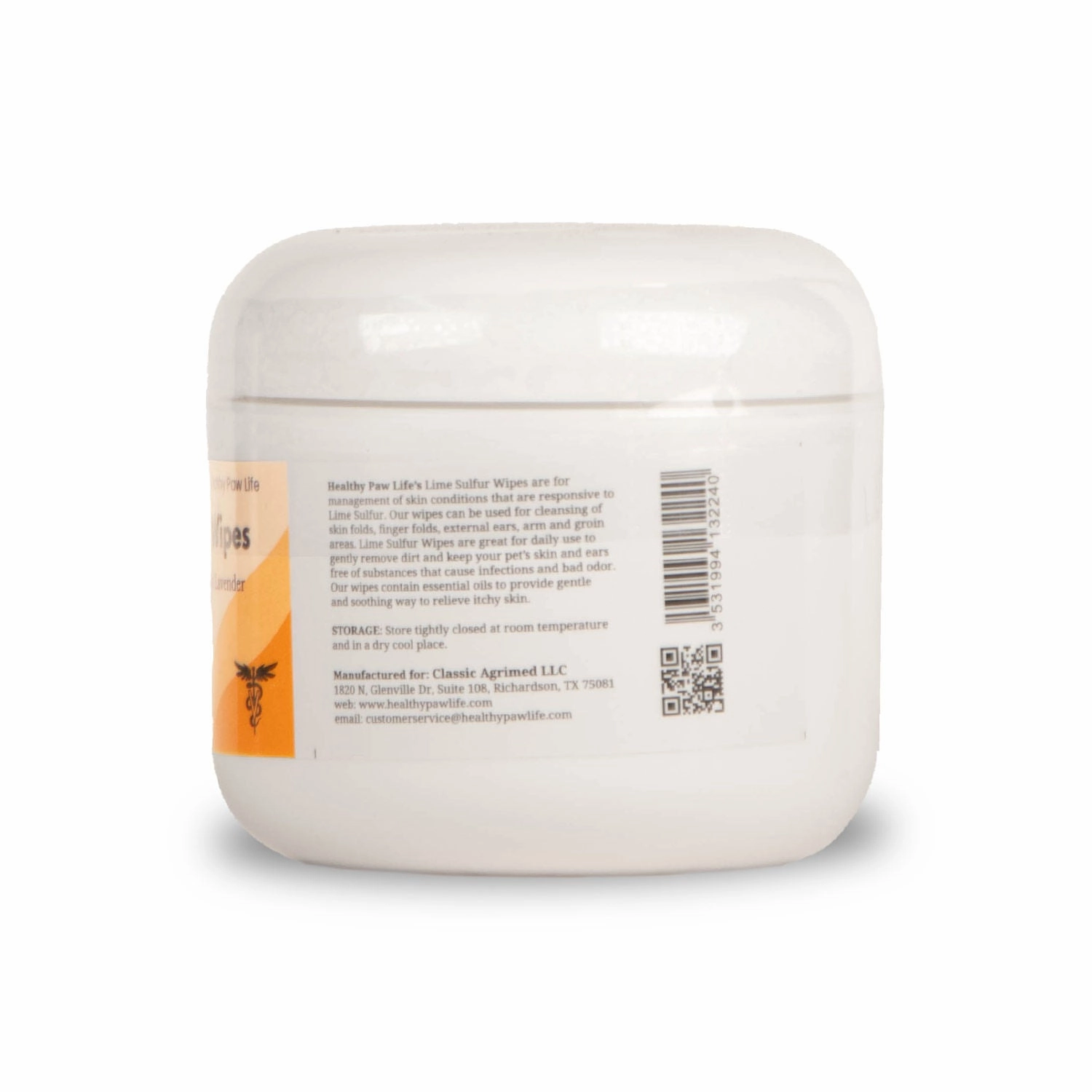 Healthy Paw Lifes Lime Sulfur Wipes (50 ct, 2" Skin Soothe Wipes)
