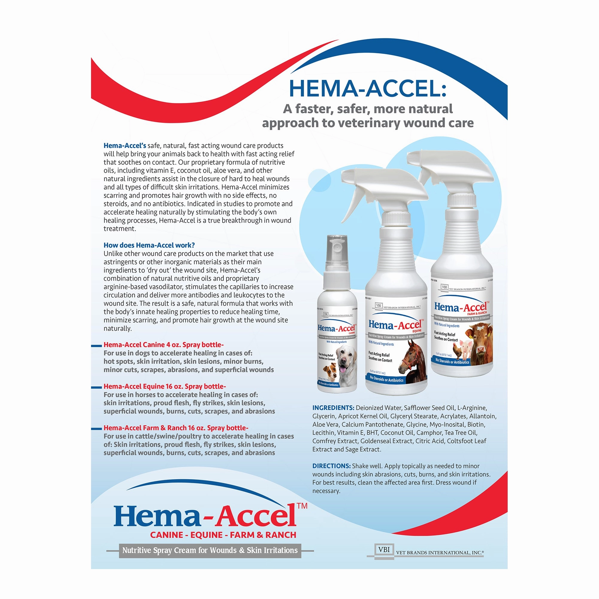 Hema-Accel Canine All Natural Wound Care Spray, 4 oz