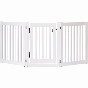 Highlander Series Solid Wood Walk Through Dog Gate White