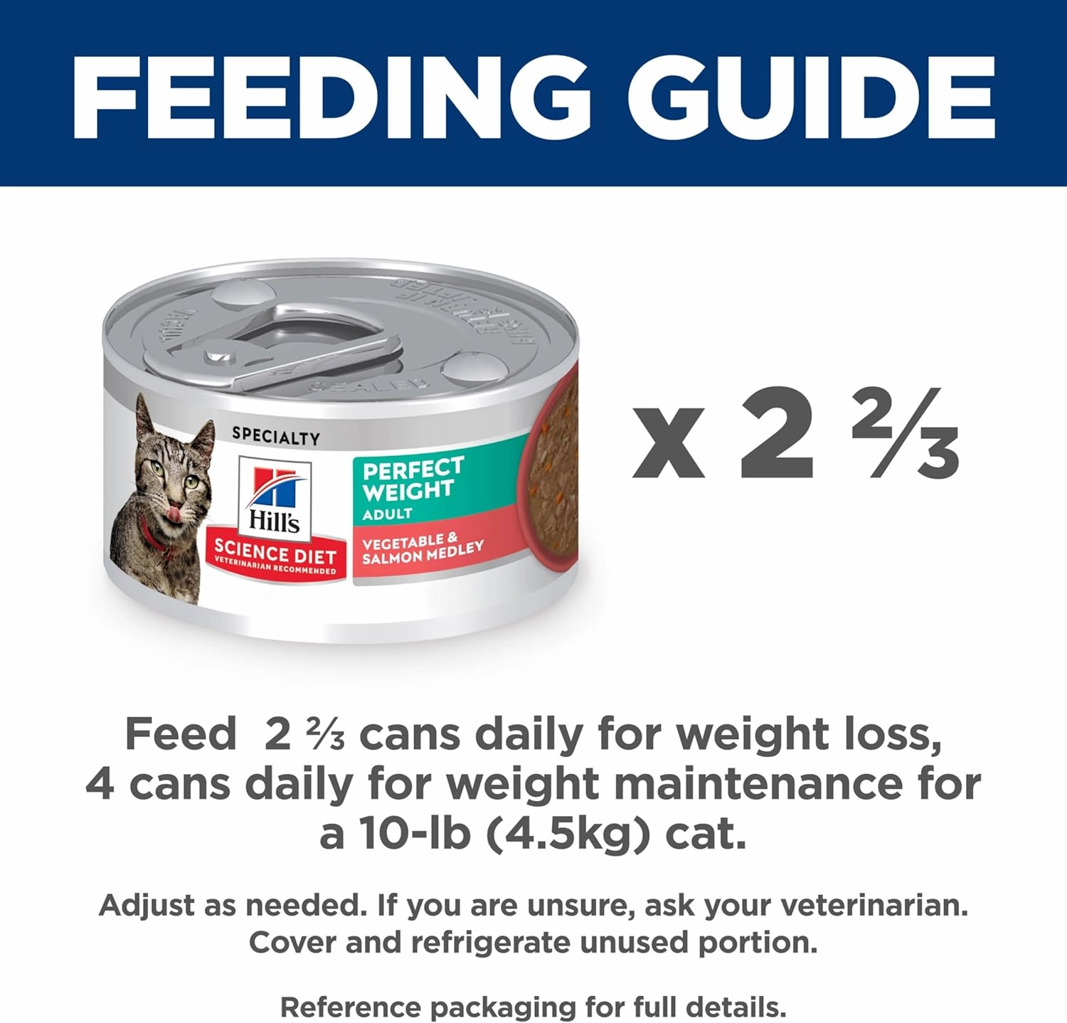 Hill's Science Diet - Feline Adult Perfect Weight Vegetable & Salmon Medley 2.9oz