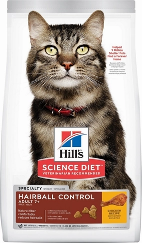 Hill's Science Diet Adult 7  Hairball Control Chicken Recipe Dry Cat Food