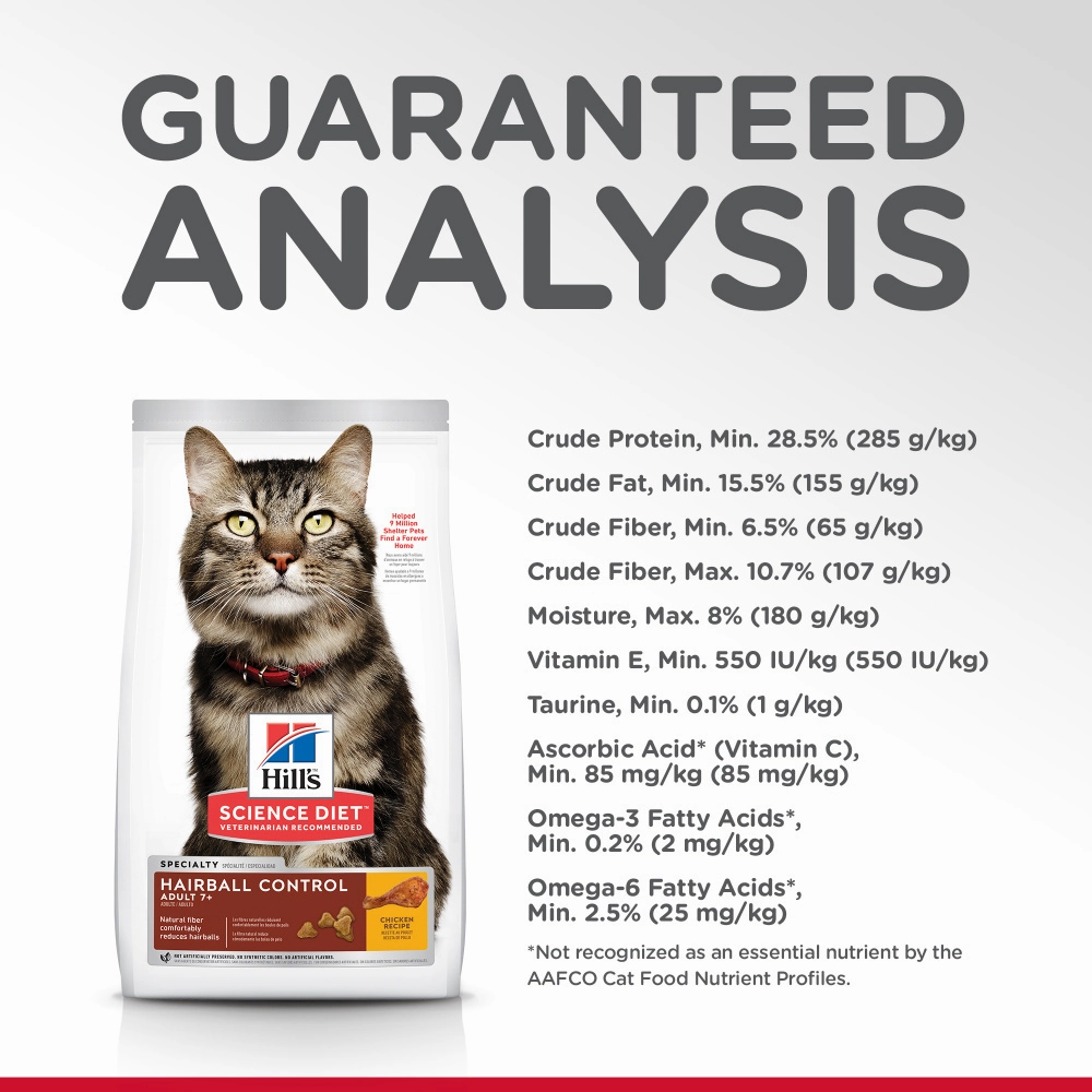 Hill's Science Diet Adult 7  Hairball Control Chicken Recipe Dry Cat Food