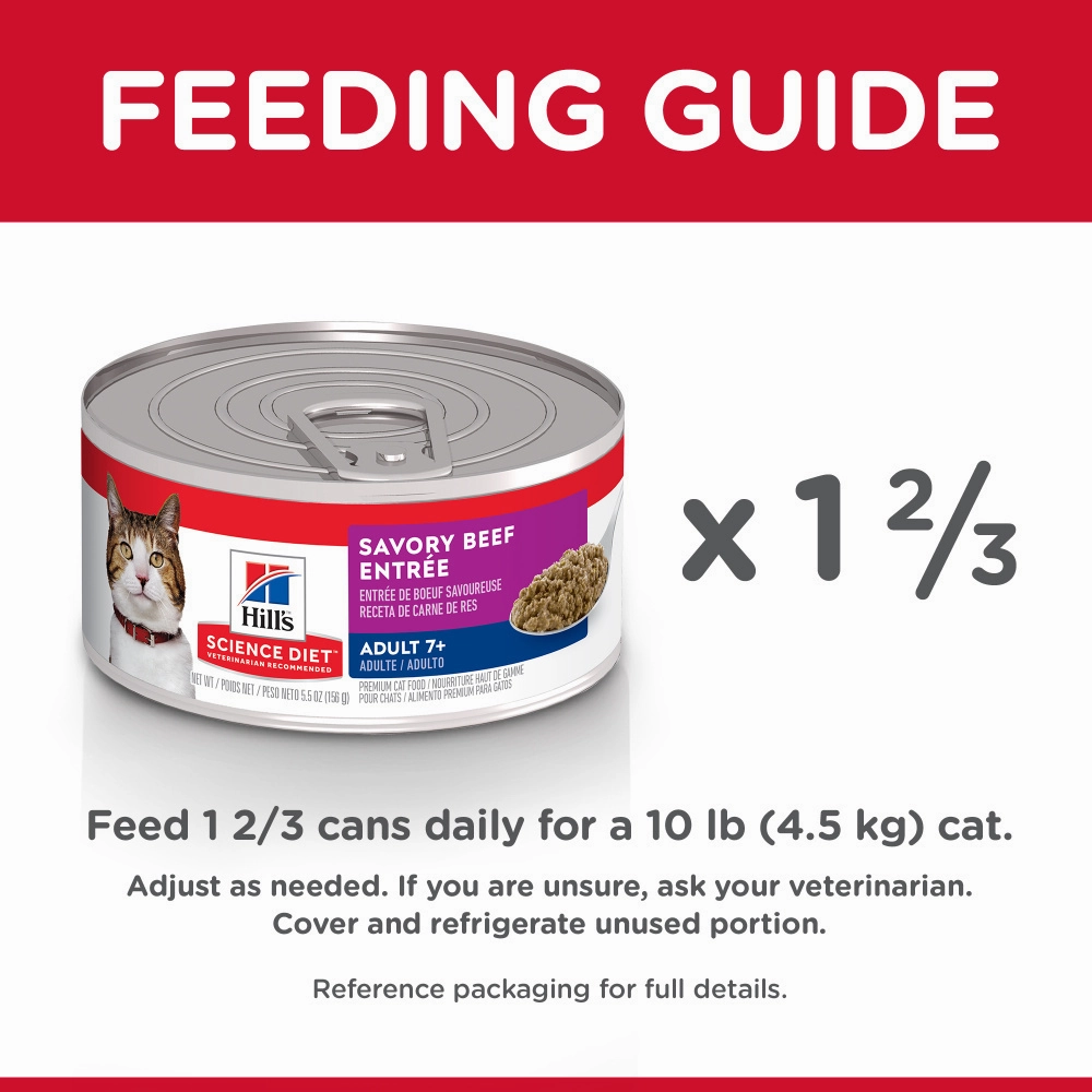 Hill's Science Diet Adult 7  Savory Beef Entree Canned Cat Food