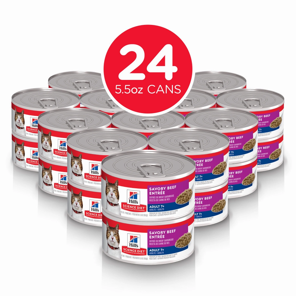 Hill's Science Diet Adult 7  Savory Beef Entree Canned Cat Food