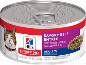 Hill's Science Diet Adult 7  Savory Beef Entree Canned Cat Food