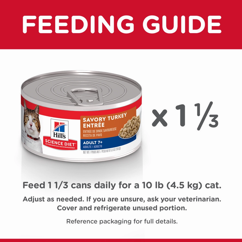 Hill's Science Diet Adult 7  Savory Turkey Entree Canned Cat Food