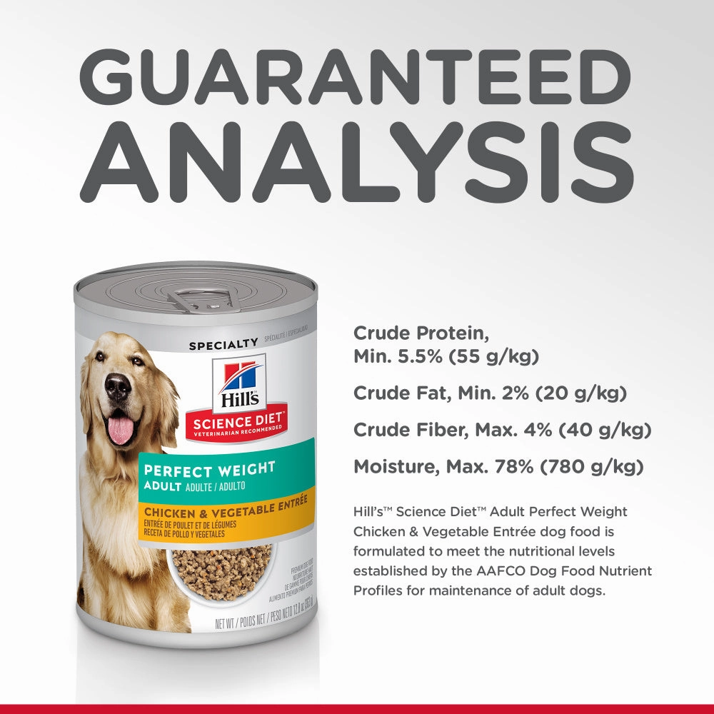 Hill's Science Diet Perfect Weight Chicken & Vegetable Entree Canned Dog Food