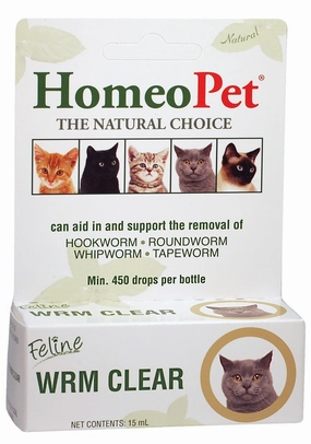 HomeoPet Feline Wrm Clear, 15 mL
