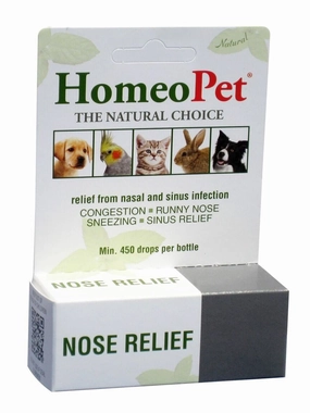 HomeoPet Nose Relief Pet Respiratory Supplement, 15 mL