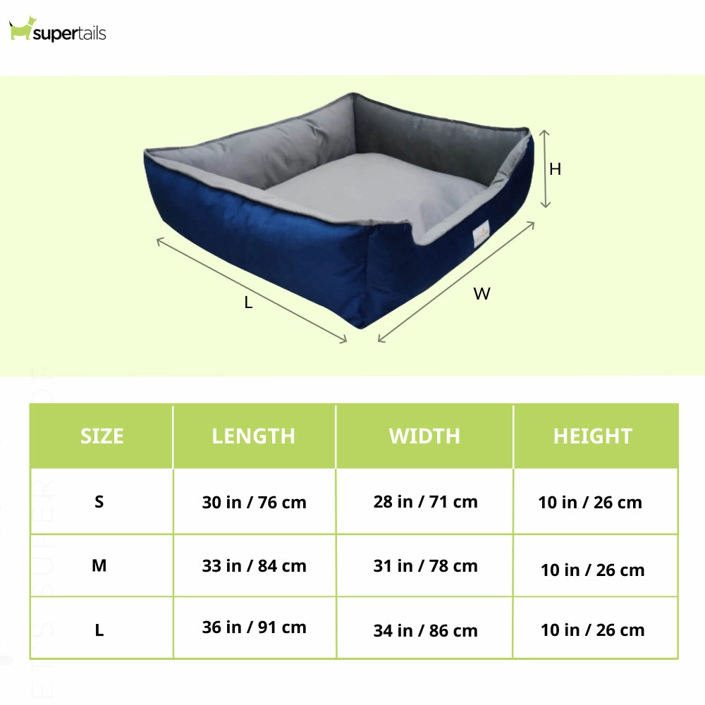 House of Furry Jenny Turkish Velvet Bolster Bed for Dogs and Cats (Multicolor)