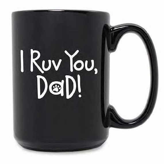 I Ruv You Dad Black Mug, Set Of 2