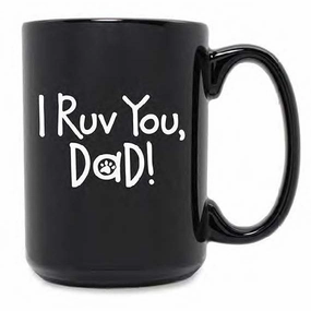 I Ruv You Dad Black Mug, Set Of 2