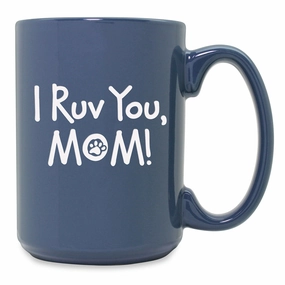 I Ruv You Mom Mug Steel Blue, Set Of 2