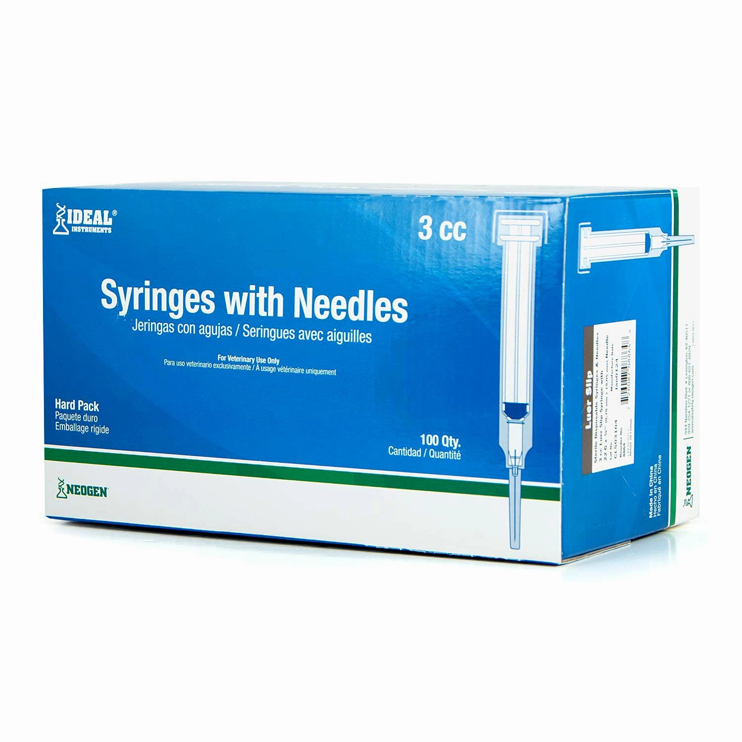 Ideal Luer Slip Syringe/Needle Combo, Box of 100