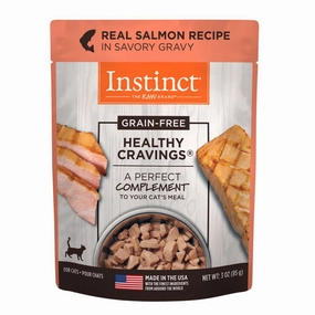 Instinct Healthy Cravings Real Salmon Recipe In Savoury Gravy Grain-Free Wet Cat Food Topper 3oz