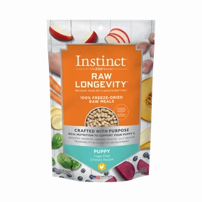Instinct Raw Longevity Puppy Freeze-Dried Chicken Bites Dog Food, 9.5 oz. Bag